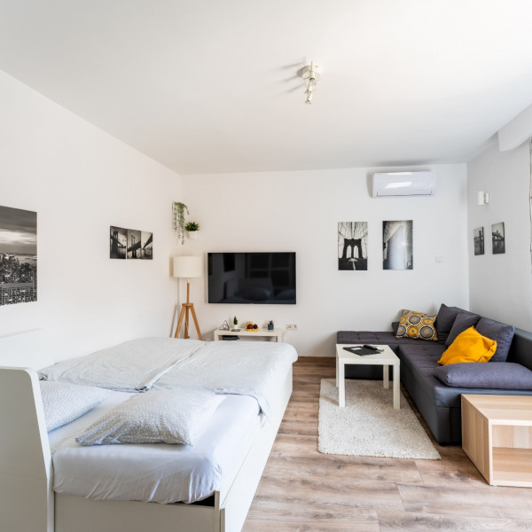 Das Wohnzimmer, Apartmani Borik, Apartments Borik mit Wellness, Fitnessraum und Spielplatz, Bjelovar, Kroatien Bjelovar