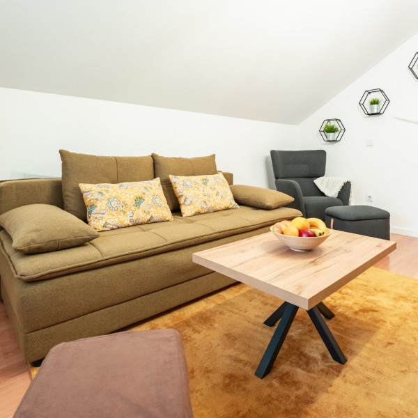 Das Wohnzimmer, Apartmani Borik, Apartments Borik mit Wellness, Fitnessraum und Spielplatz, Bjelovar, Kroatien Bjelovar